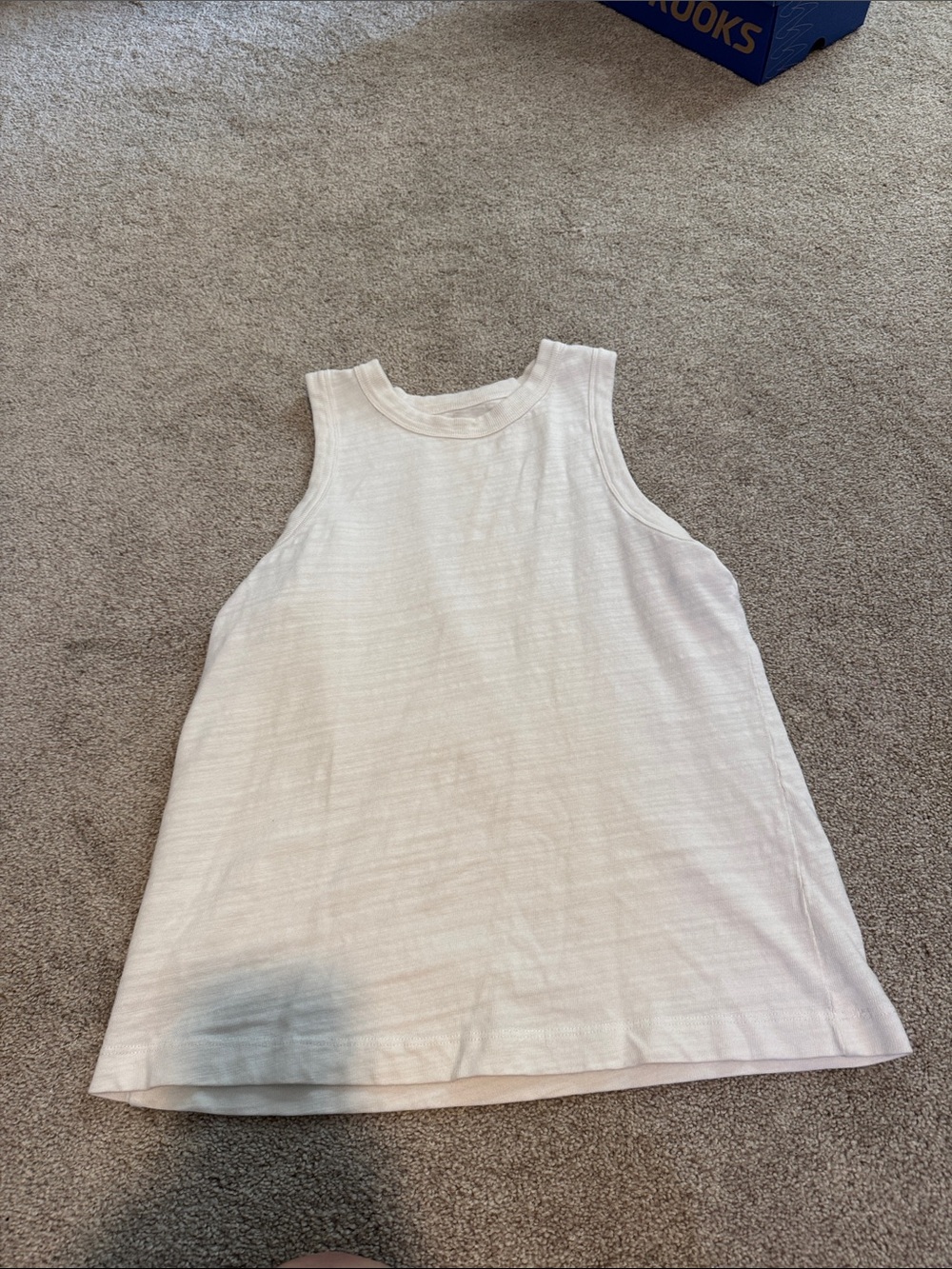 LOFT White Ribbed Tank Top